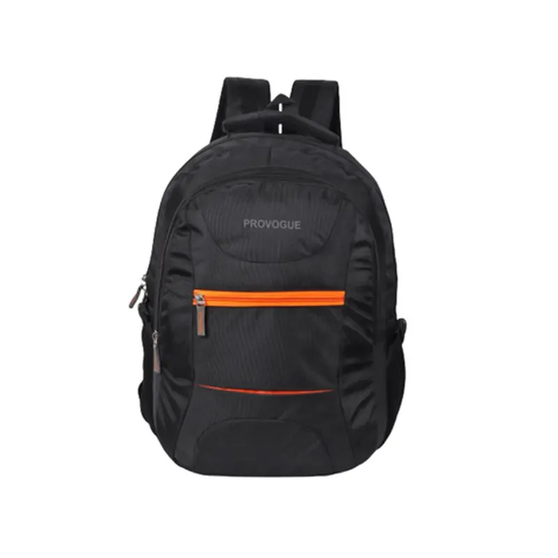 Black Orange-Zip Backpack