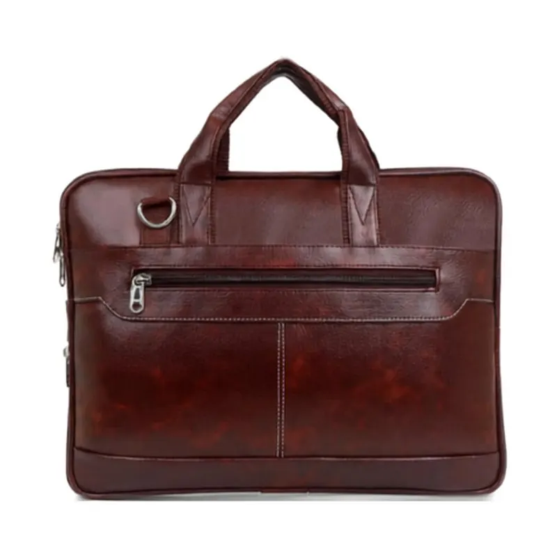 Burgundy Leatherette Laptop Bag