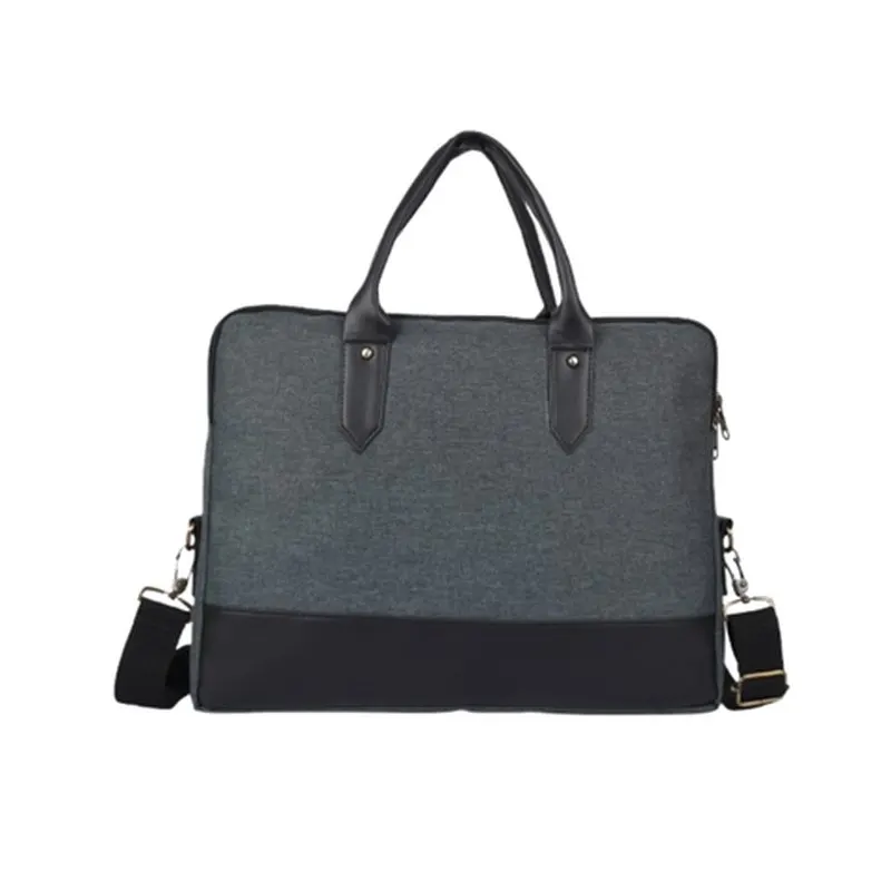 Grey & Black Laptop Tote