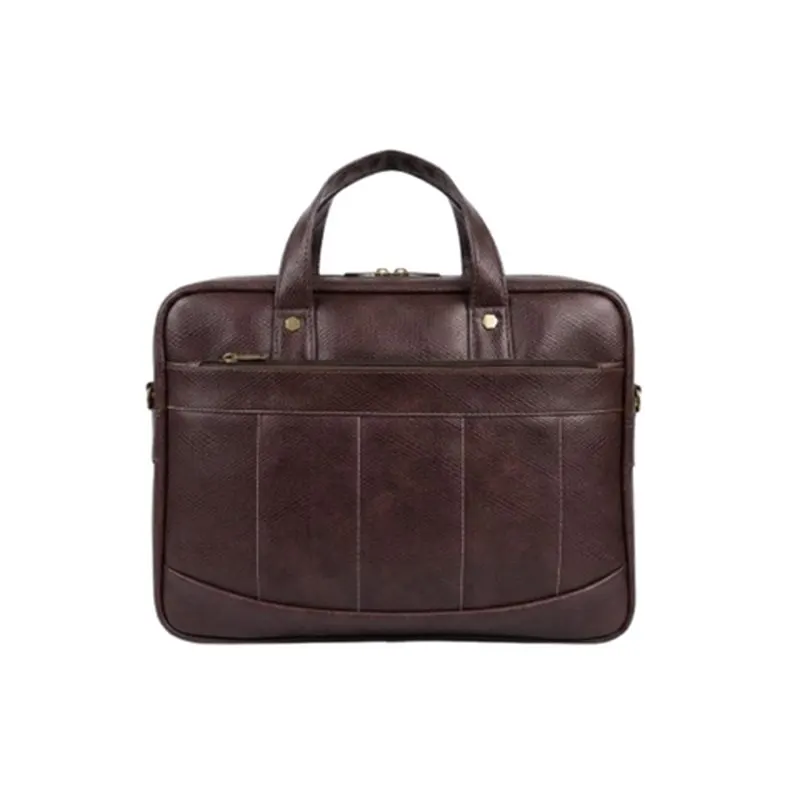 Brown Panelled Laptop Bag