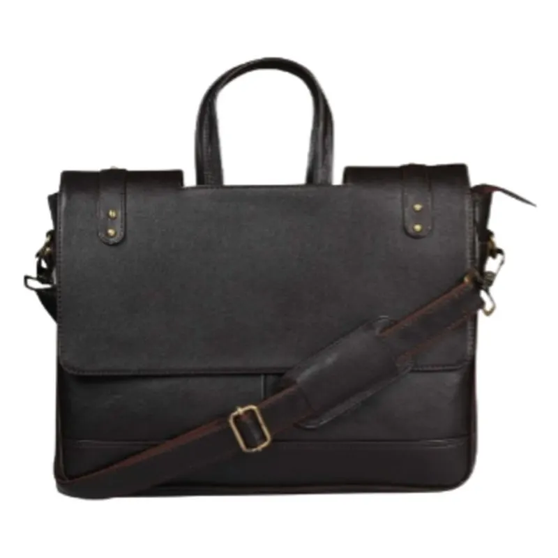 Black Flap Messenger Bag