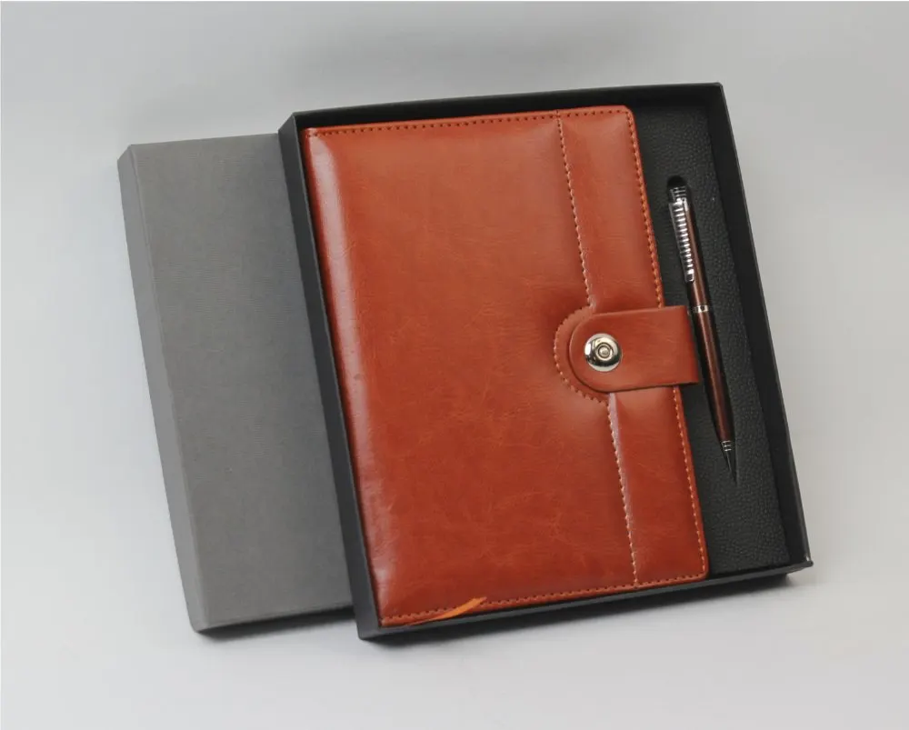 Tan Strap Diary & Pen Set