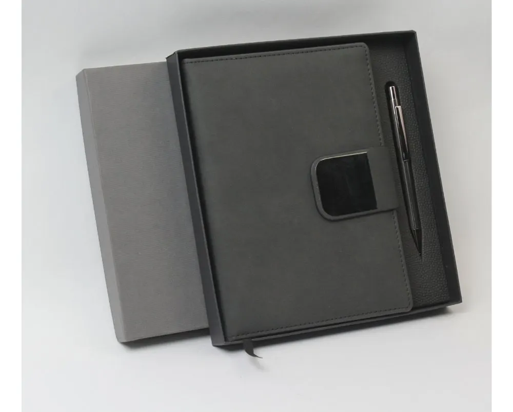 Charcoal Magnetic Diary & Pen Set