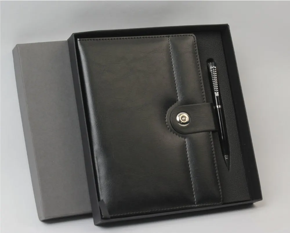 Black Strap Diary & Pen Set