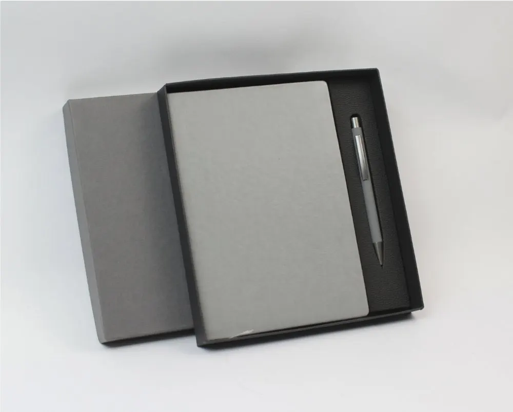Silver-Grey Diary & Pen Set