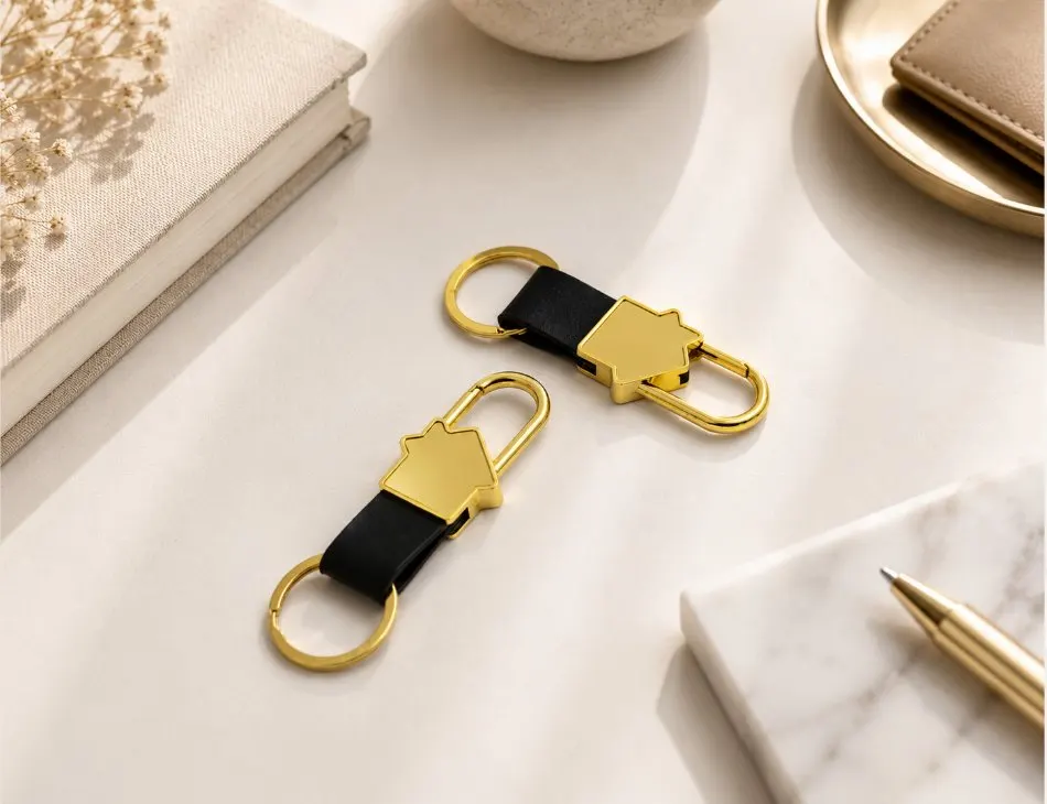 Golden Home Keychain