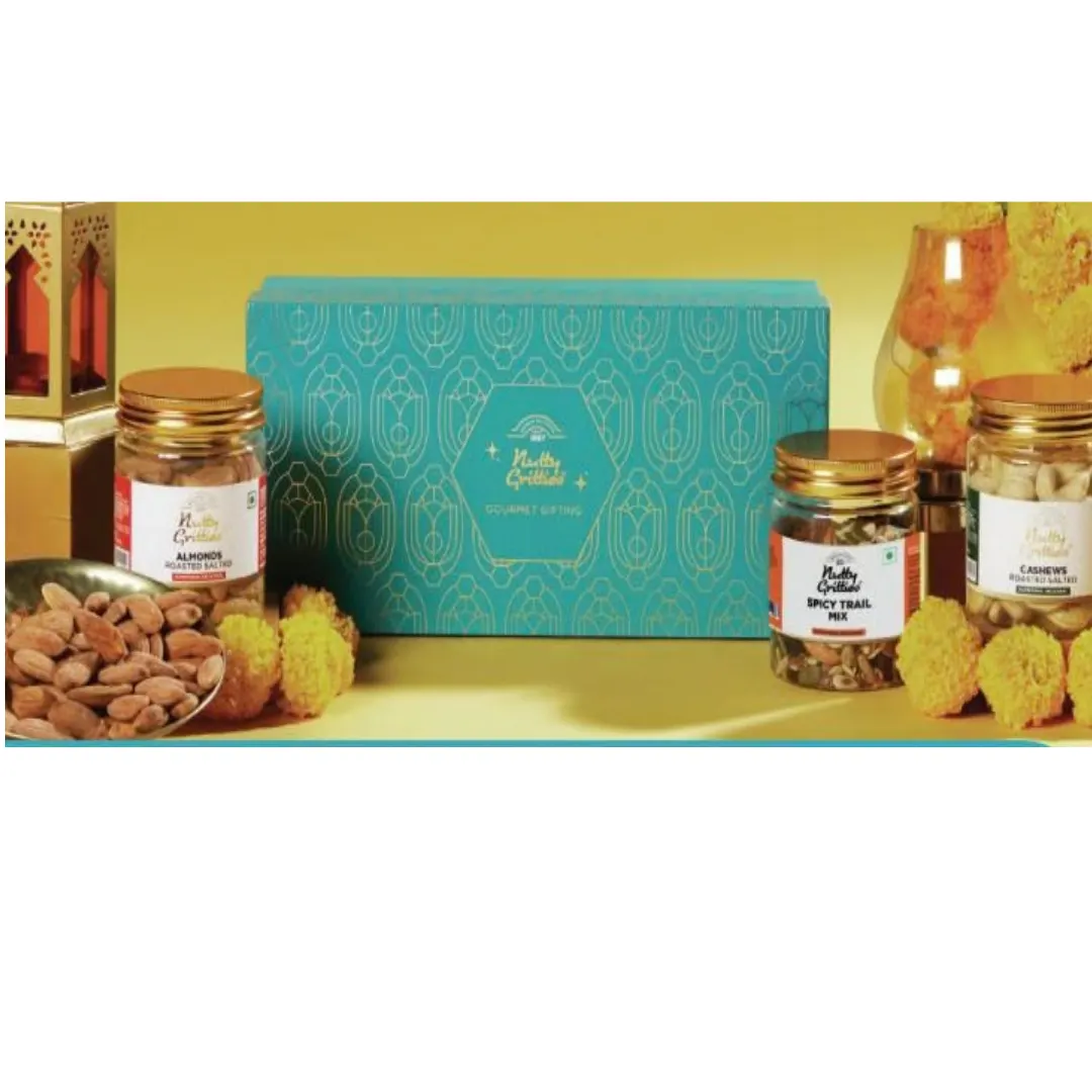 Turquoise Nuts and Treats Hamper