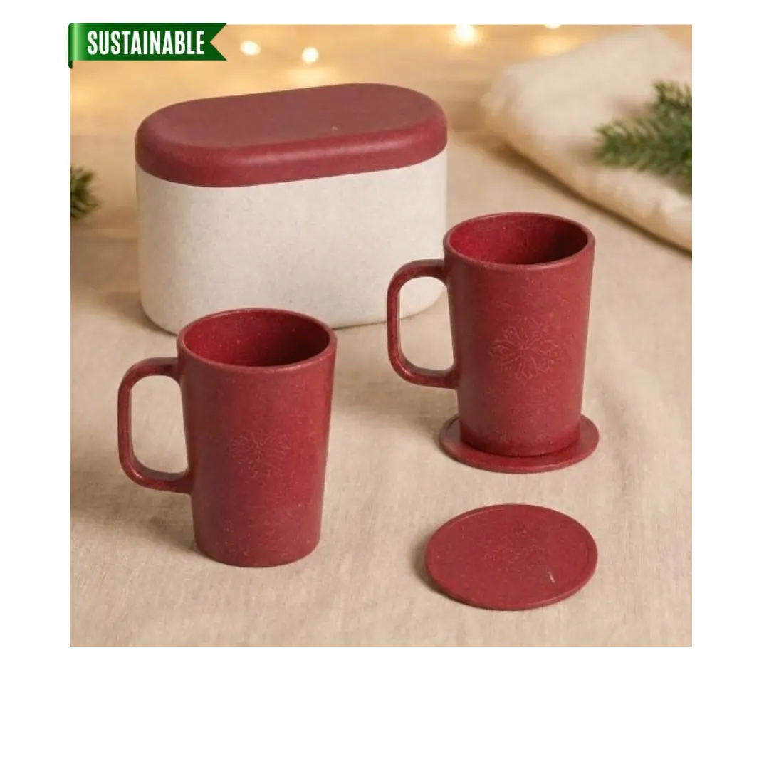 Mauve Ceramic Mug Pair