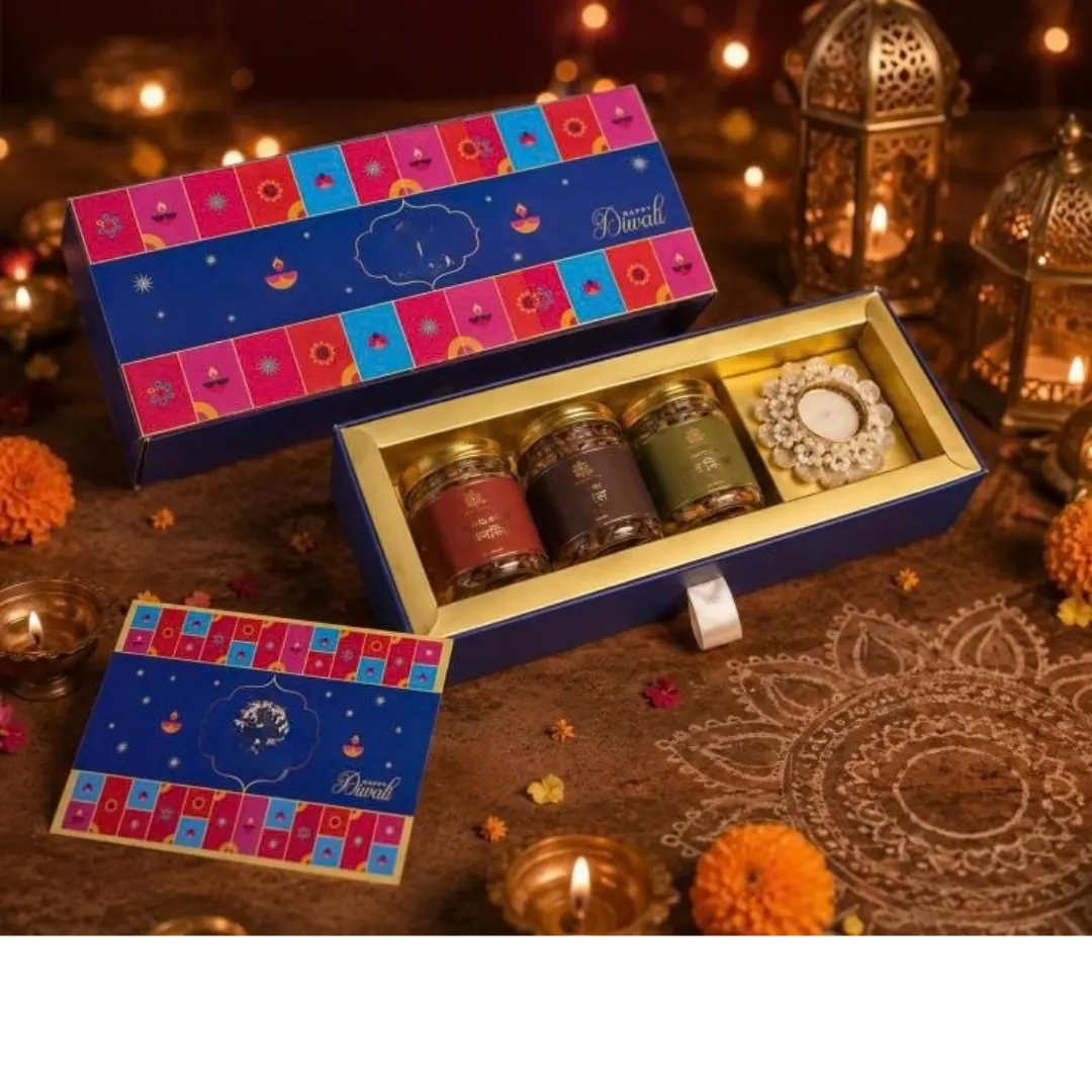 Colorful Diwali Treat Tray