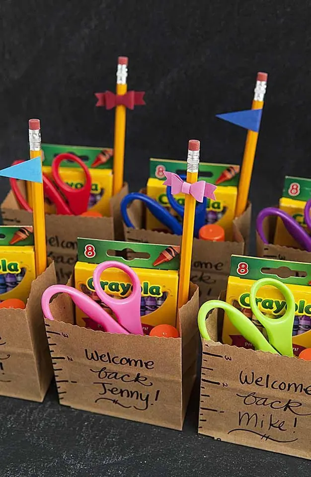 Welcome Back Crayon Caddy
