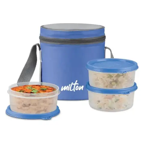 Blue Twin-Container Lunch Set
