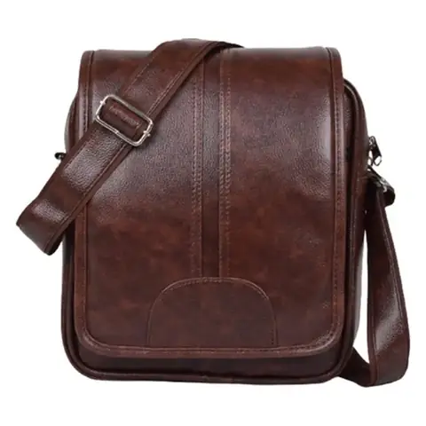 Brown Flap Sling Bag
