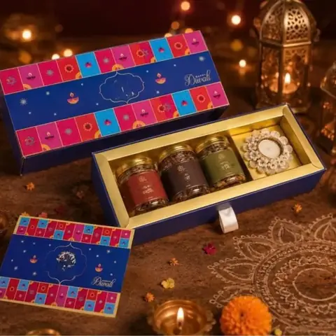 Colorful Diwali Treat Tray