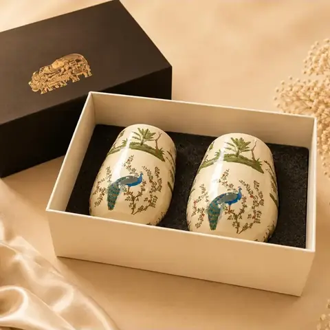 Decorative Ceramic Bowl Pair