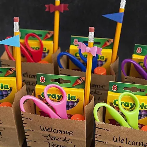 Welcome Back Crayon Caddy